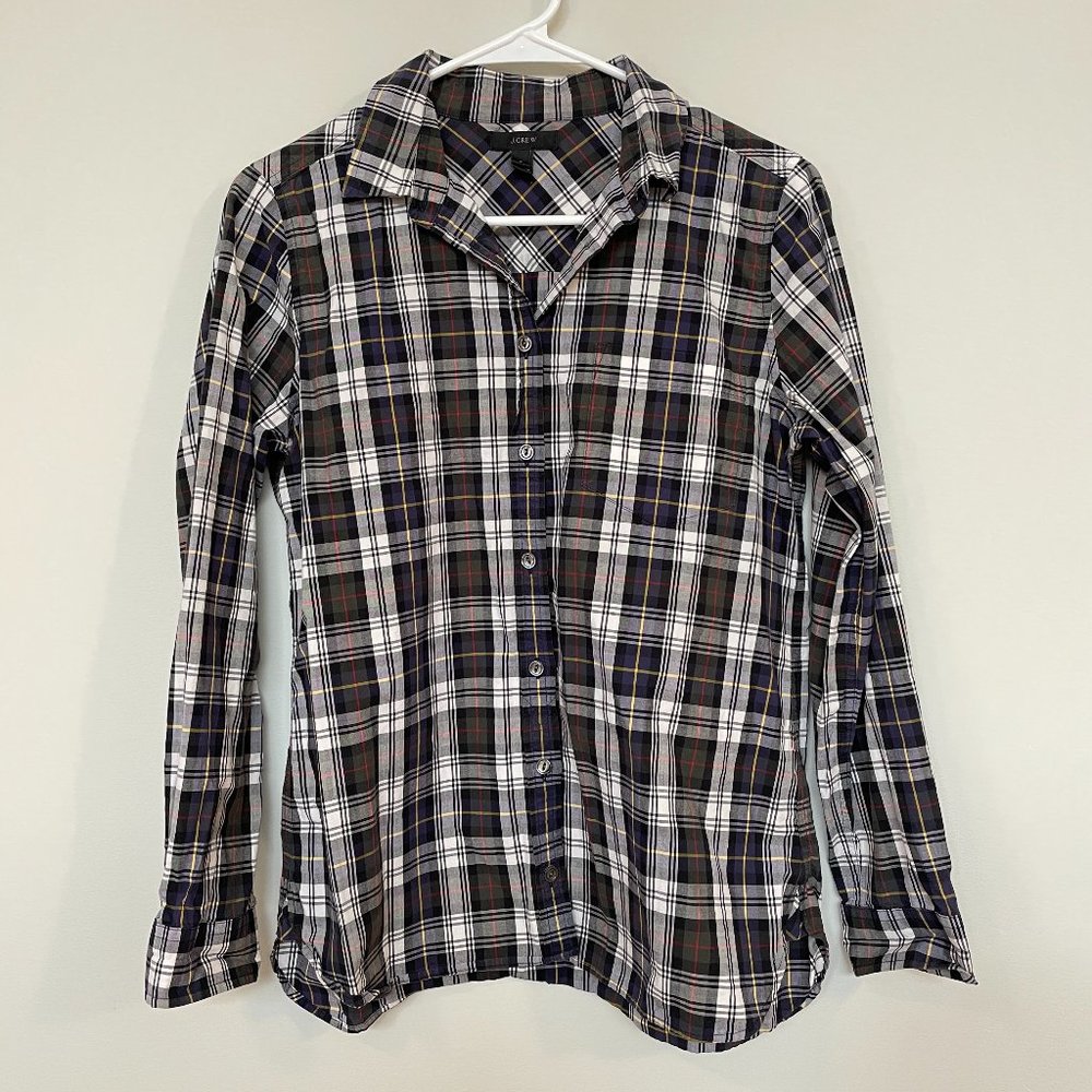 J.Crew Classic-Fit Cotton Poplin Plaid Shirt